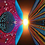 **

A visually striking representation of quantum superposition. Imagine a coin spinning rapidly in the air, blurring the line between heads and tails. Overlay this with binary code (0s and 1s) that are also blurred and overlapping, hinting at the simultaneous existence of multiple states. Use vibrant colors and a slightly futuristic, digital aesthetic. The overall feeling should be one of potential and uncertainty.

**